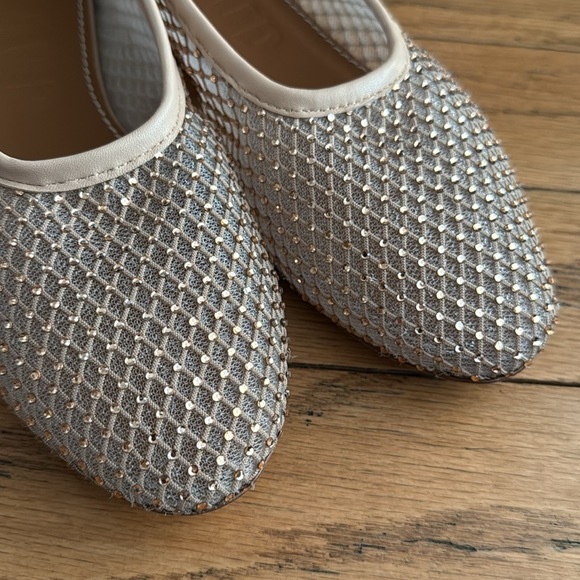 Brand new STAUD champagne crystal ballet flats - Picture 2 of 4